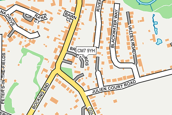 CM7 9YH map - OS OpenMap – Local (Ordnance Survey)