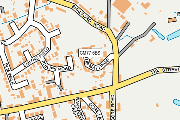 CM77 6BS map - OS OpenMap – Local (Ordnance Survey)