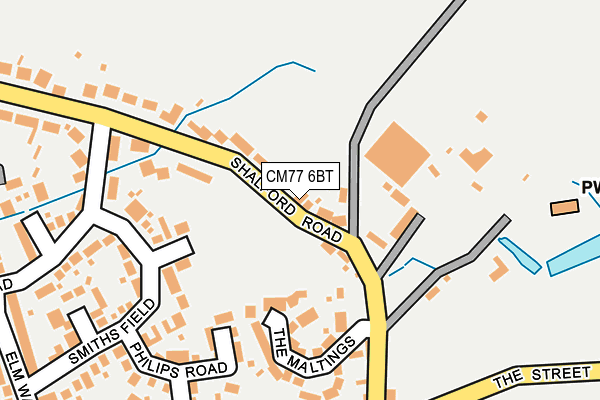 CM77 6BT map - OS OpenMap – Local (Ordnance Survey)
