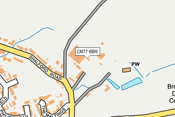 CM77 6BW map - OS OpenMap – Local (Ordnance Survey)