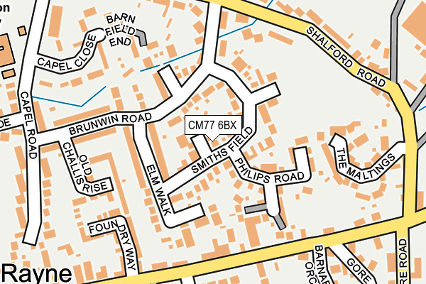 CM77 6BX map - OS OpenMap – Local (Ordnance Survey)