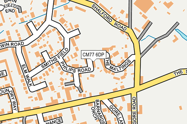 CM77 6DP map - OS OpenMap – Local (Ordnance Survey)