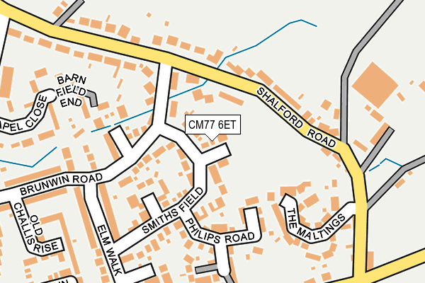 CM77 6ET map - OS OpenMap – Local (Ordnance Survey)