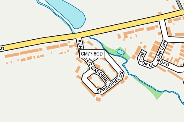 CM77 6GD map - OS OpenMap – Local (Ordnance Survey)