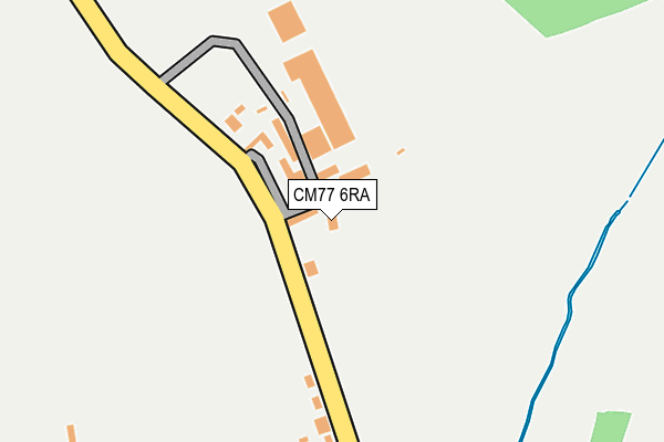 CM77 6RA map - OS OpenMap – Local (Ordnance Survey)