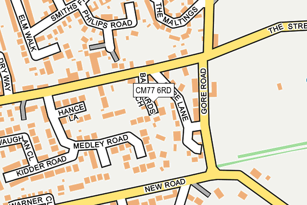 CM77 6RD map - OS OpenMap – Local (Ordnance Survey)