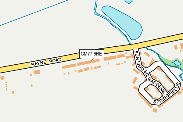 CM77 6RE map - OS OpenMap – Local (Ordnance Survey)