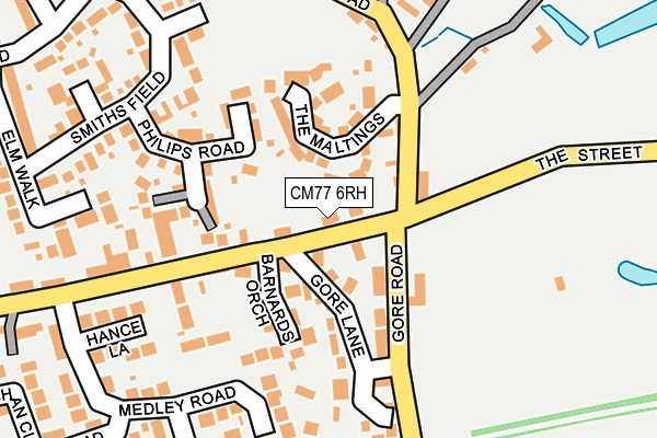 CM77 6RH map - OS OpenMap – Local (Ordnance Survey)