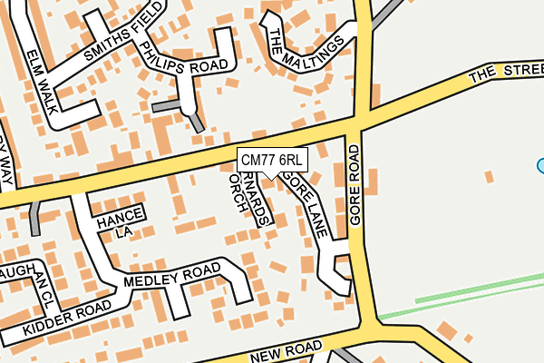 CM77 6RL map - OS OpenMap – Local (Ordnance Survey)