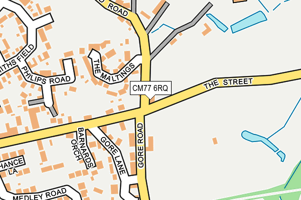 CM77 6RQ map - OS OpenMap – Local (Ordnance Survey)