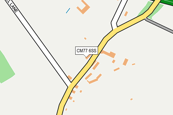 CM77 6SS map - OS OpenMap – Local (Ordnance Survey)
