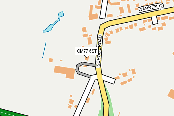 CM77 6ST map - OS OpenMap – Local (Ordnance Survey)
