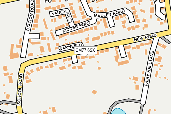 CM77 6SX map - OS OpenMap – Local (Ordnance Survey)