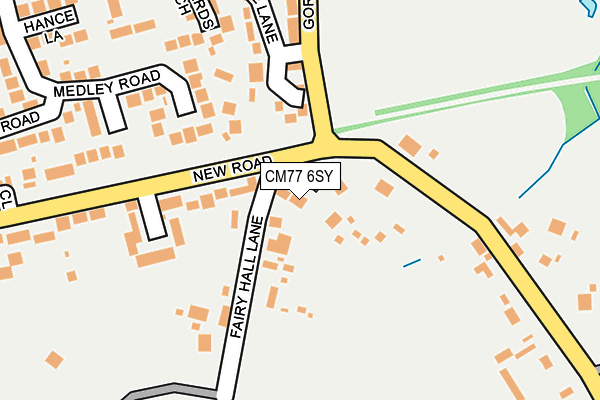 CM77 6SY map - OS OpenMap – Local (Ordnance Survey)