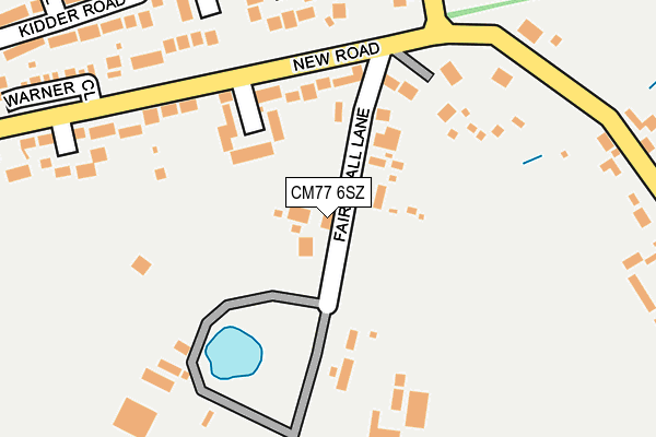CM77 6SZ map - OS OpenMap – Local (Ordnance Survey)