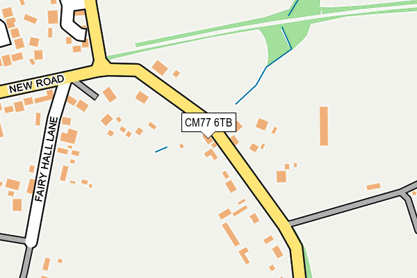 CM77 6TB map - OS OpenMap – Local (Ordnance Survey)