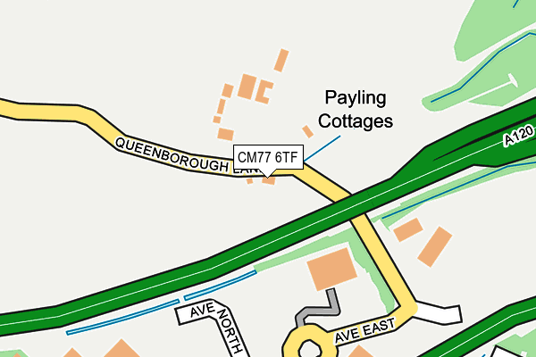 CM77 6TF map - OS OpenMap – Local (Ordnance Survey)