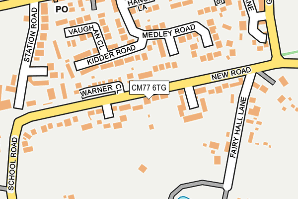 CM77 6TG map - OS OpenMap – Local (Ordnance Survey)
