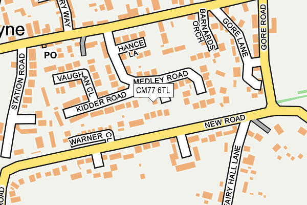 CM77 6TL map - OS OpenMap – Local (Ordnance Survey)