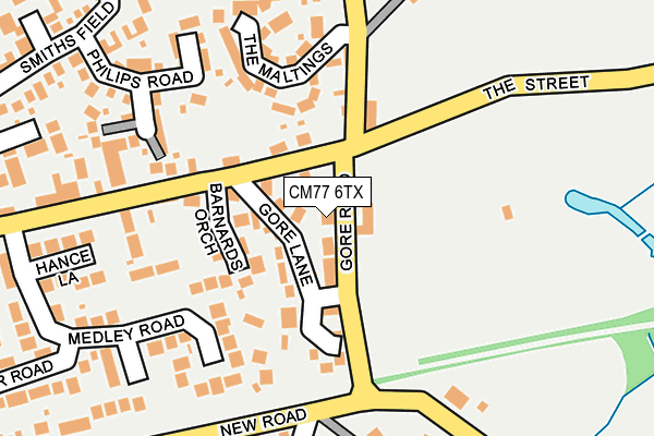 CM77 6TX map - OS OpenMap – Local (Ordnance Survey)