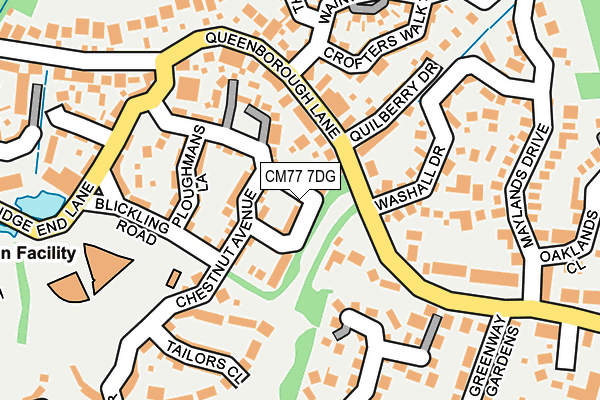 CM77 7DG map - OS OpenMap – Local (Ordnance Survey)