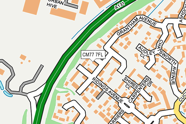 CM77 7FL map - OS OpenMap – Local (Ordnance Survey)