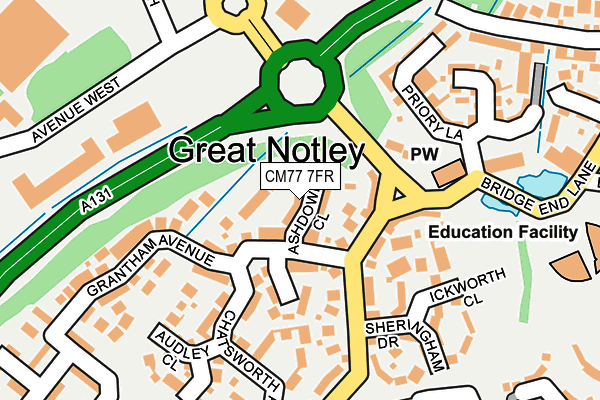 CM77 7FR map - OS OpenMap – Local (Ordnance Survey)