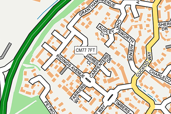 CM77 7FT map - OS OpenMap – Local (Ordnance Survey)