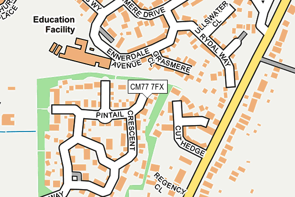 CM77 7FX map - OS OpenMap – Local (Ordnance Survey)