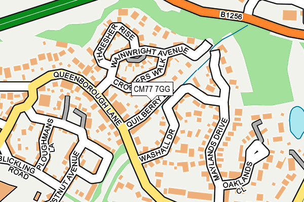 CM77 7GG map - OS OpenMap – Local (Ordnance Survey)