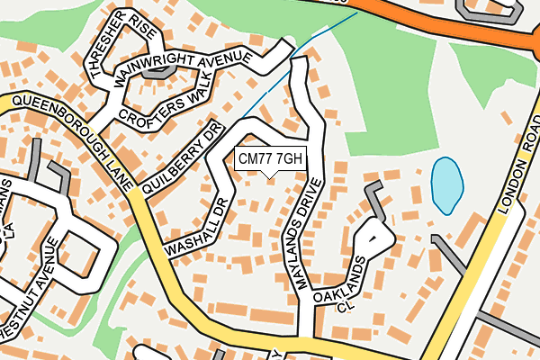 CM77 7GH map - OS OpenMap – Local (Ordnance Survey)