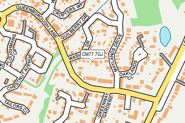 CM77 7GJ map - OS OpenMap – Local (Ordnance Survey)