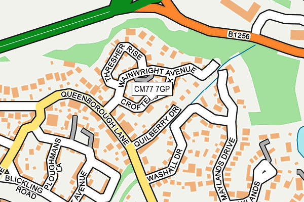 CM77 7GP map - OS OpenMap – Local (Ordnance Survey)