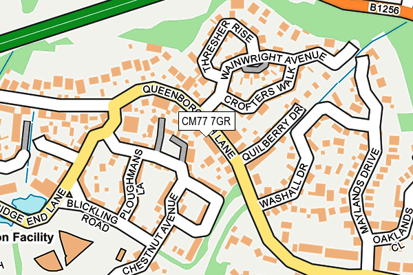 CM77 7GR map - OS OpenMap – Local (Ordnance Survey)