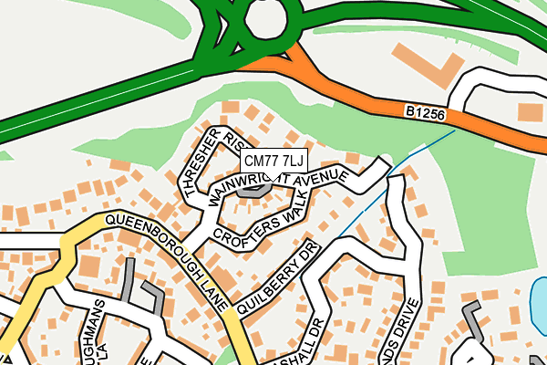 CM77 7LJ map - OS OpenMap – Local (Ordnance Survey)