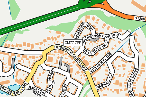 CM77 7PP map - OS OpenMap – Local (Ordnance Survey)