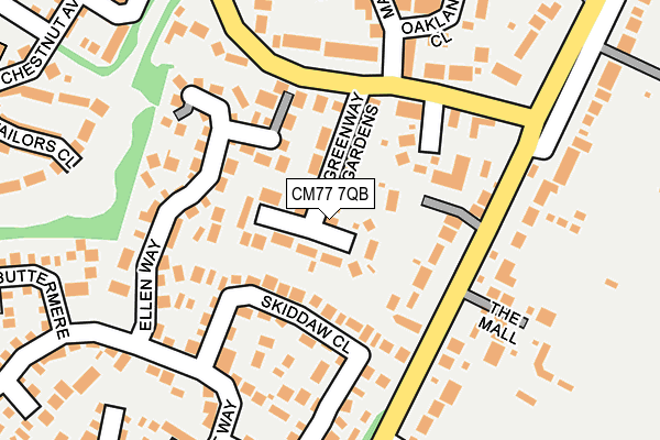 CM77 7QB map - OS OpenMap – Local (Ordnance Survey)