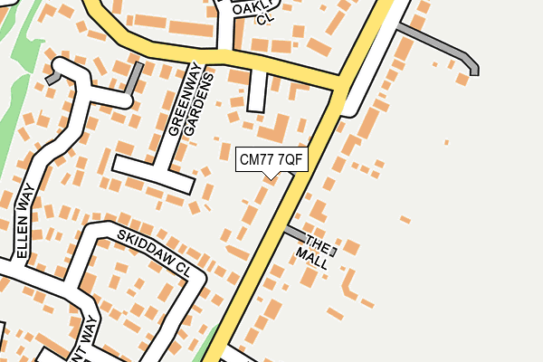 CM77 7QF map - OS OpenMap – Local (Ordnance Survey)