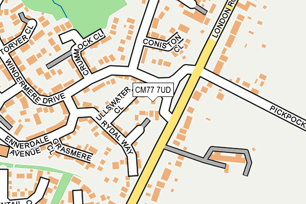 CM77 7UD map - OS OpenMap – Local (Ordnance Survey)