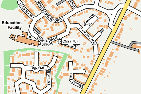 CM77 7UF map - OS OpenMap – Local (Ordnance Survey)