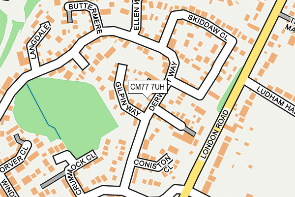 CM77 7UH map - OS OpenMap – Local (Ordnance Survey)