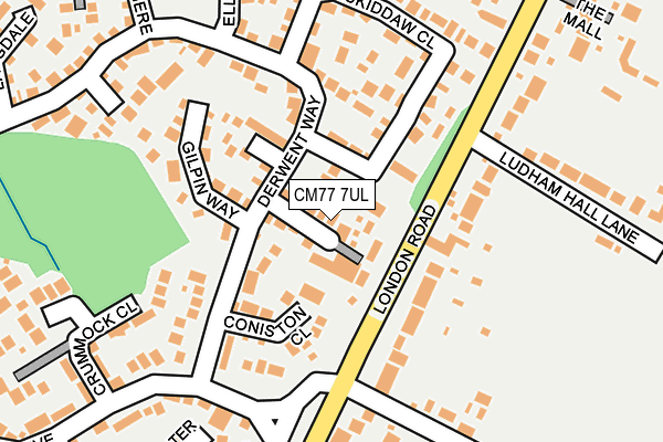 CM77 7UL map - OS OpenMap – Local (Ordnance Survey)
