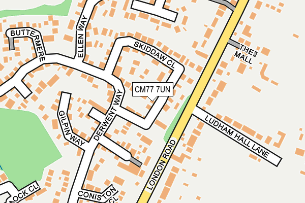 CM77 7UN map - OS OpenMap – Local (Ordnance Survey)