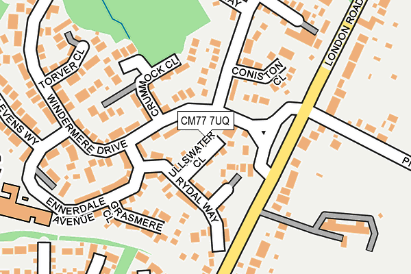 CM77 7UQ map - OS OpenMap – Local (Ordnance Survey)