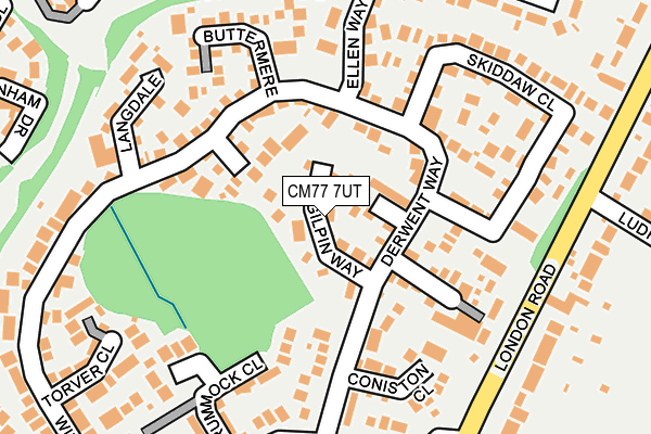 CM77 7UT map - OS OpenMap – Local (Ordnance Survey)
