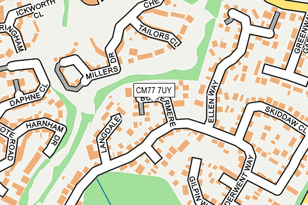 CM77 7UY map - OS OpenMap – Local (Ordnance Survey)