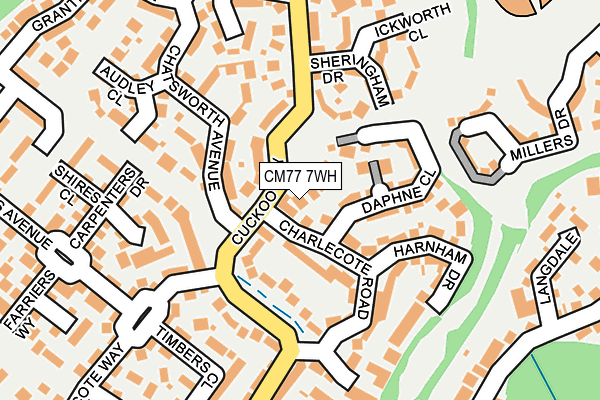 CM77 7WH map - OS OpenMap – Local (Ordnance Survey)
