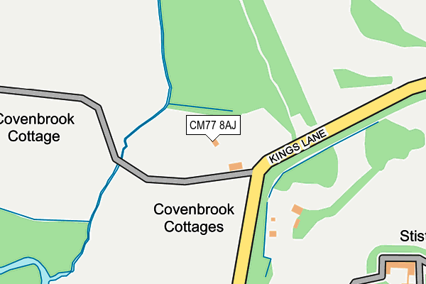 CM77 8AJ map - OS OpenMap – Local (Ordnance Survey)