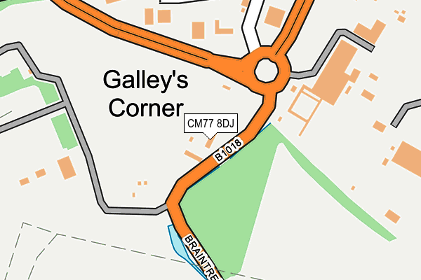 CM77 8DJ map - OS OpenMap – Local (Ordnance Survey)