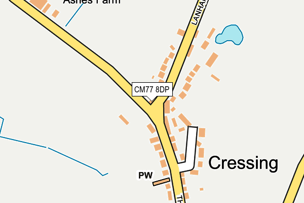 CM77 8DP map - OS OpenMap – Local (Ordnance Survey)